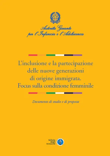 cover del documento di studio sull'Inclusione e partecipazione delle nuove generazioni di origine immigrata