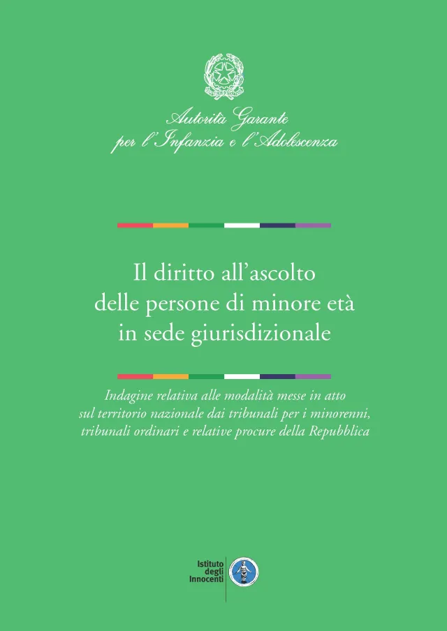 cover del report sul Diritto all'ascolto delle persone di minore età