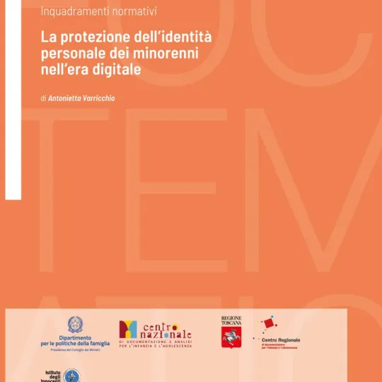 copertina dell'inquadramento normativo La protezione dell’identità personale dei minorenni nell’era digitale