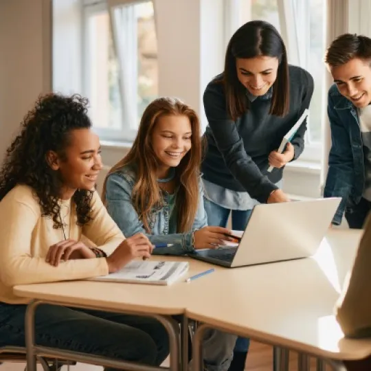 immagine di gruppo di giovani che collaborano per evocare il tema del percorso formativo Il gruppo come risorsa lungo il percorso adottivo