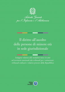 cover del report sul Diritto all'ascolto delle persone di minore età